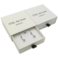 wholesale luxury printed logo cardboard mini earring packing drawer box