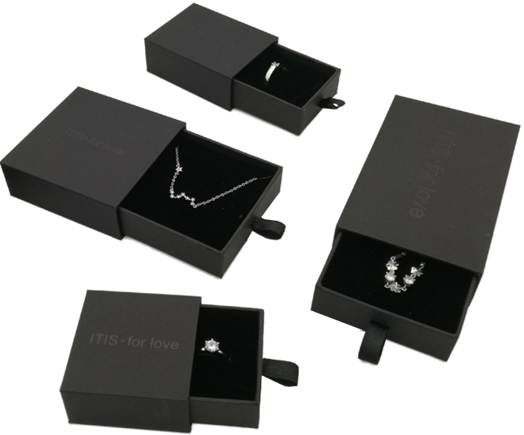 modern black jewelry box