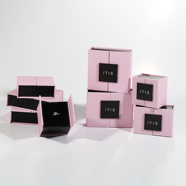 Custom Pink Drawer Ring Paper Box Packaging Supplier