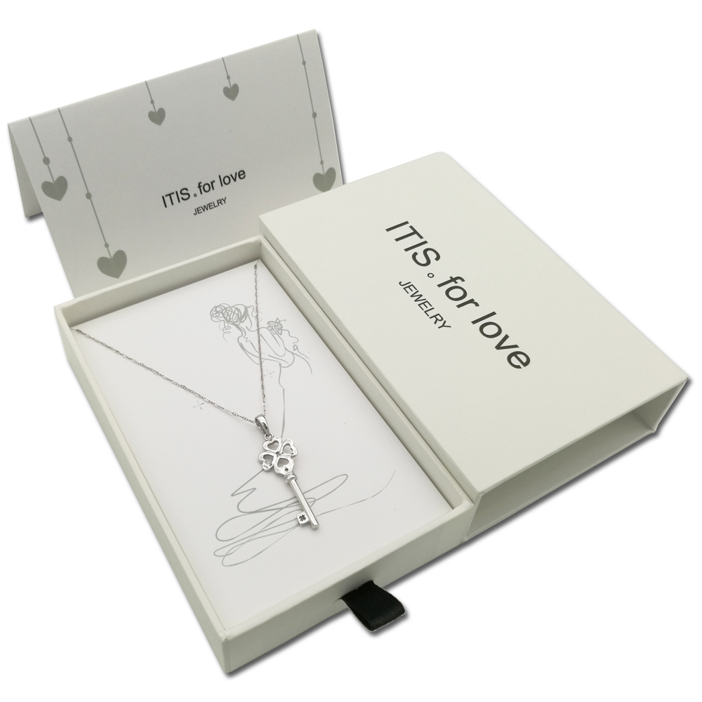 wholesale luxury printed logo cardboard mini earring packing drawer box