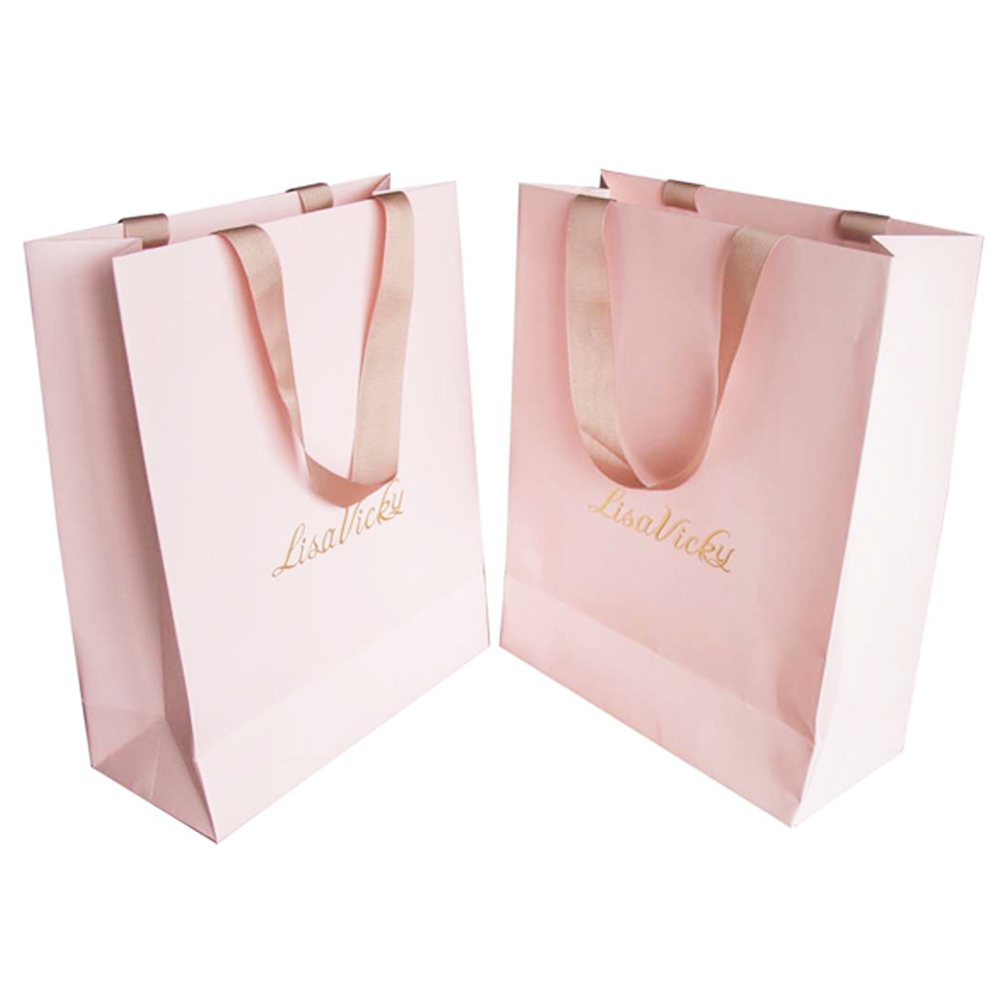 Custom Paper Shopping Bags with Handles Packaging Factory