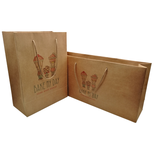 Custom Unique Kraft Paper Shopping Bags Factory