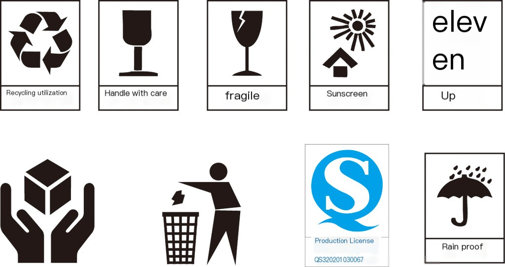 Standardized icon application for customized packaging boxes