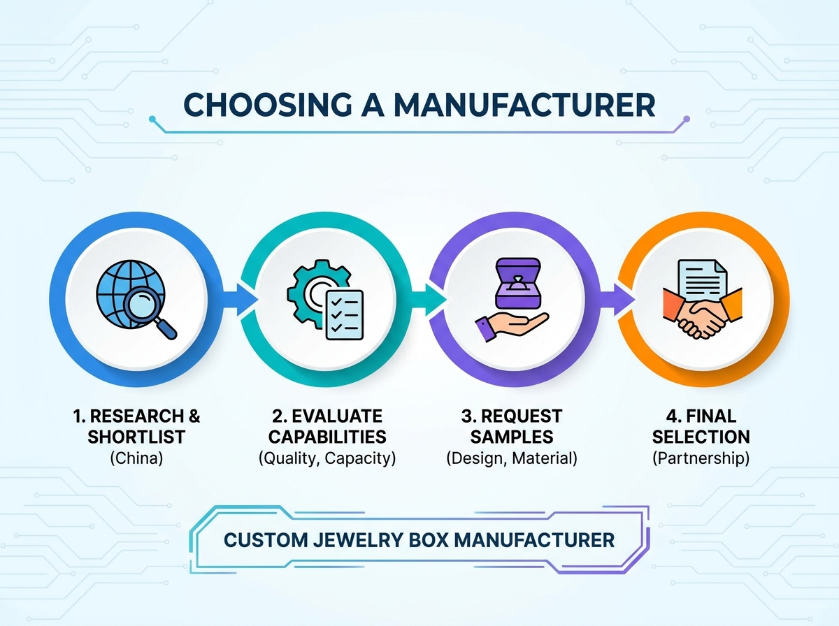 Custom jewelry box manufacturing facility in China